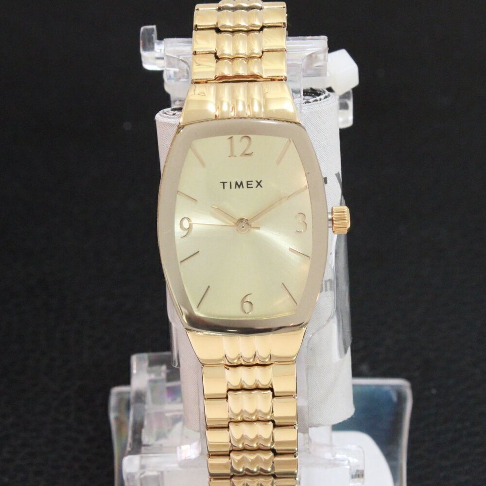 Timex Main Street Ladies Quartz Watch Gold Tone Expansion Bracelet 21mm - Picture 3 of 11